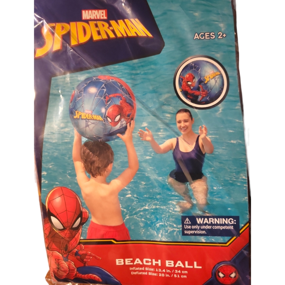 1 Marvel Spider-Man DC Comics Bestway Kid's Beach Ball Blow Up 2+ Yrs